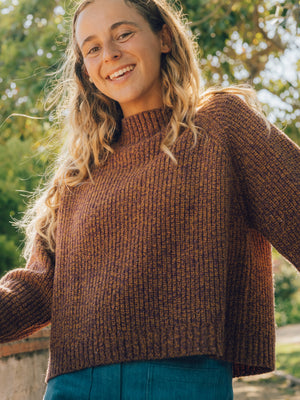 Image of Teddy Sweater in Lavender Orange Twist