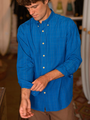 Image of Thurston Shirt in Aegean Windowpane