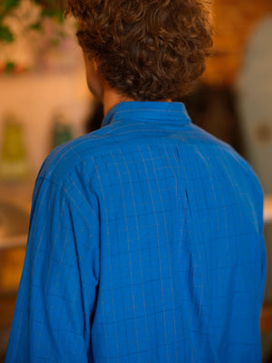 Image of Thurston Shirt in Aegean Windowpane