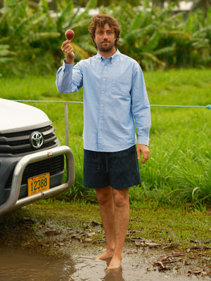 Image of Thurston Shirt in Blue Oxford Cloth