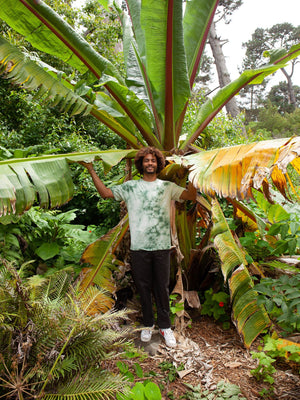 Image of Tie Dye Pocket Tee in Vegetation Green