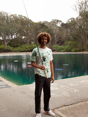 Image of Tie Dye Pocket Tee in Vegetation Green