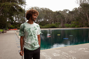 Image of Tie Dye Pocket Tee in Vegetation Green