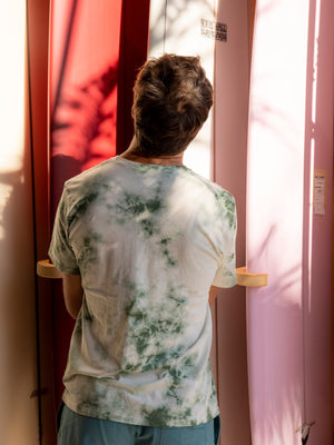 Image of Tie Dye Pocket Tee in Vegetation Green