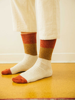 Image of Twist Crew Sock in Red Earth