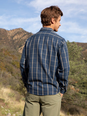 Image of Two Pocket Shirt in Blue / Grey Plaid