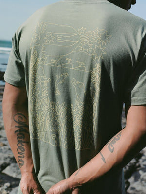 Image of Vans / Mollusk Dolphin Jumper Pocket Tee in Wakame