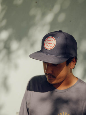 Image of Wave Patch Hat in Navy