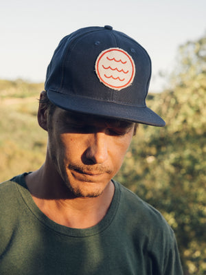 Image of Wave Patch Hat in Navy