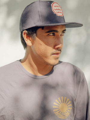 Image of Wave Patch Hat in Navy