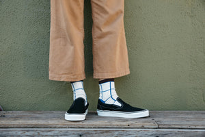 Image of Windowpane Sock in Nippon Blue