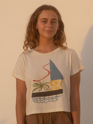 Image of Womens Good Earth Tee in Natural