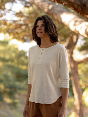 Image of Womens Henley in Natural