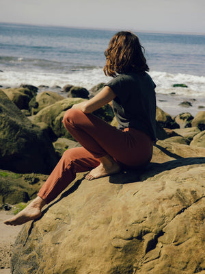 Image of Womens Mollusk Sweatpants in Red Rock