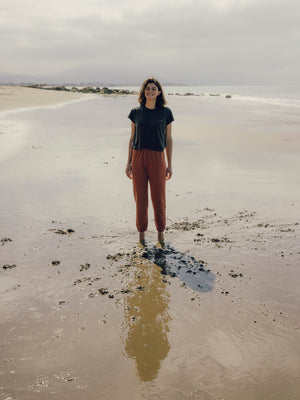 Image of Womens Mollusk Sweatpants in Red Rock