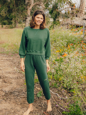 Image of Womens Mollusk Sweatpants in Sequoia Green