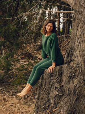 Image of Womens Mollusk Sweatpants in Sequoia Green