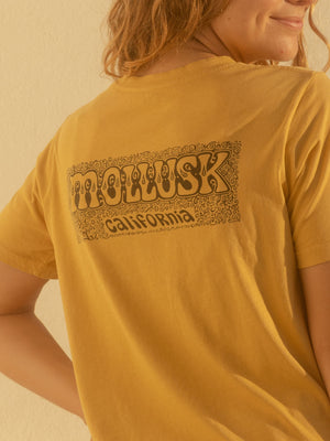 Image of Womens Poppies Tee in Mustard