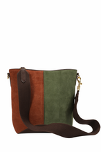 Load image into Gallery viewer, Two-tone Suede Hobo Bag