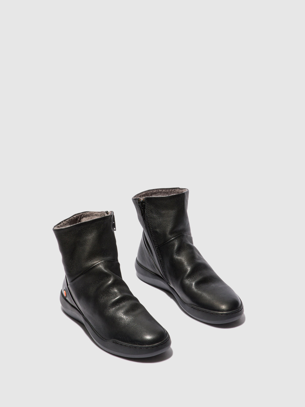 Zip Up Ankle Boots BLER550SOF BLACK