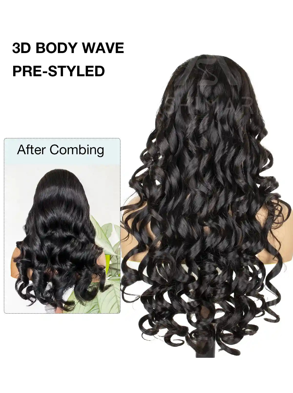 pre styled body wave wigs