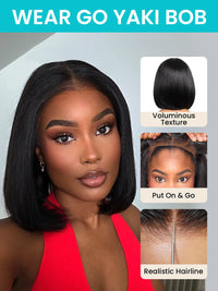 Flash Sale Yaki Straight 6x4.5/4x4/13x6 HD Transparent Pre-Cut Lace Frontal Human Hair Wig Affordable Natural Look Wigs