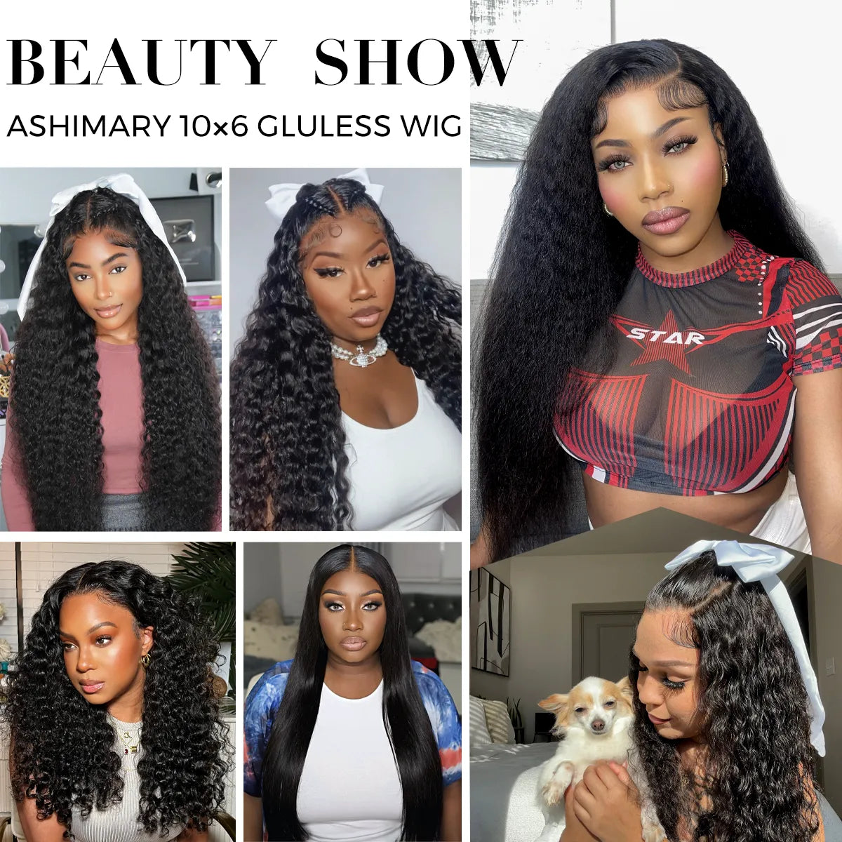 Ashimary Upgrade 10x6 Lace Closure Human Hair Wig