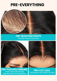 Flash Sale Yaki Straight 6x4.5/4x4/13x6 HD Transparent Pre-Cut Lace Frontal Human Hair Wig Affordable Natural Look Wigs