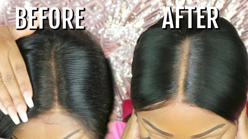 natural hairline and part line of human hair wigs