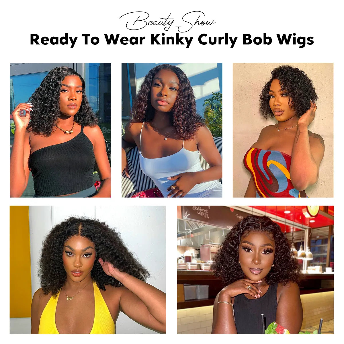 kinky curly bob wig