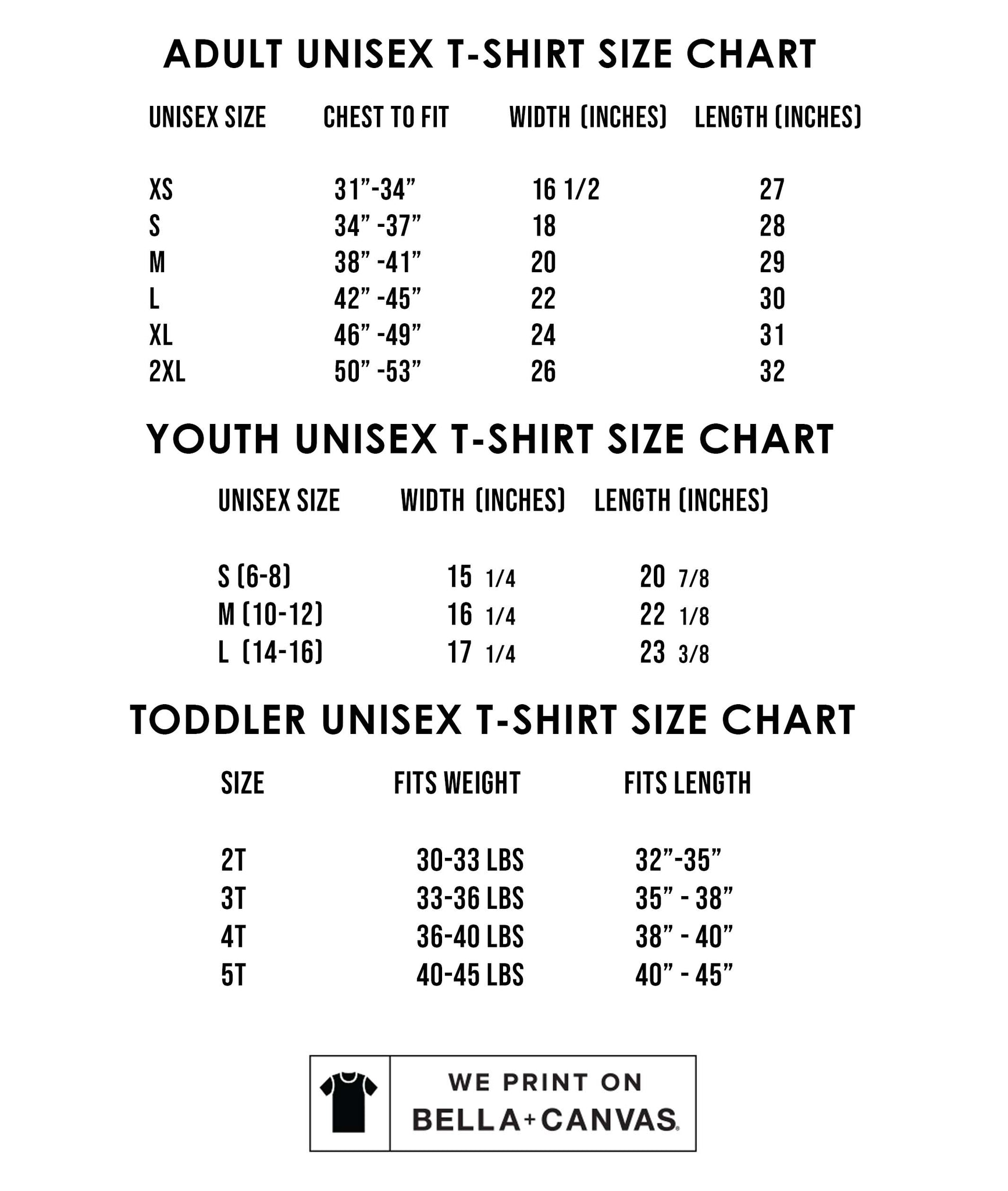 Child T Shirt Size Chart Us