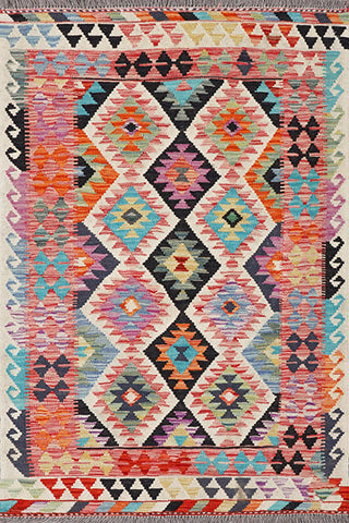 afghan kilim geometric rug
