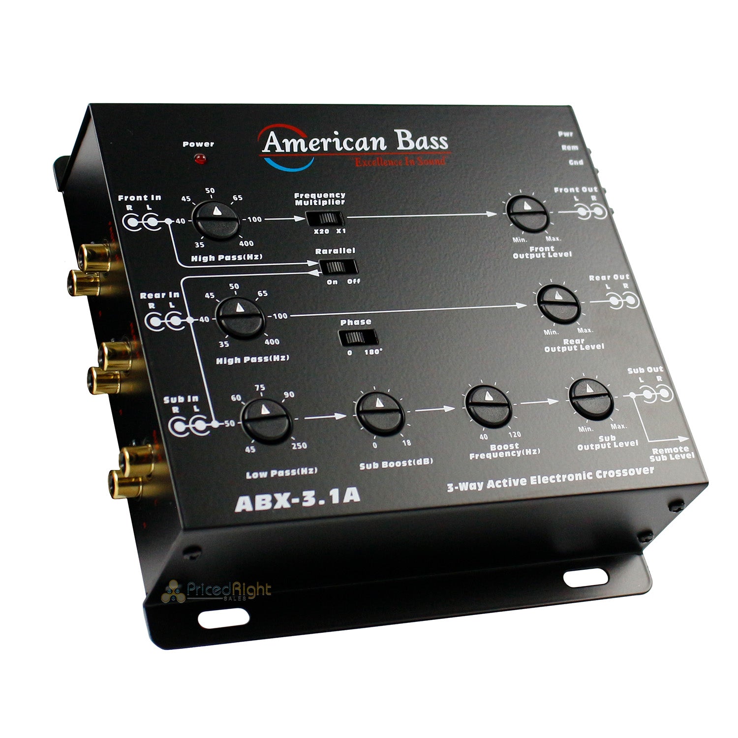 3 Way Electronic Crossover with Remote Level Control American Bass ABX-3.1A