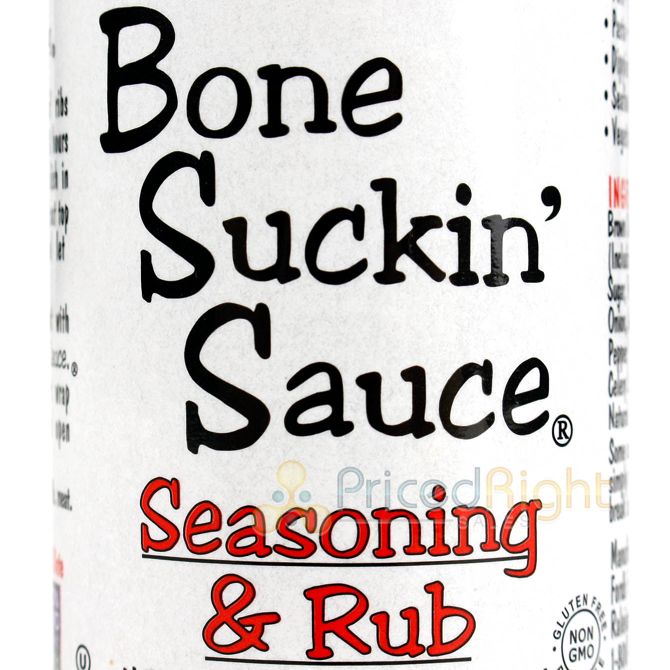 Bone Suckin' Sauce Seasoning and Rub 5.8 Oz Bottle Non Gmo Gluten & Fat Free