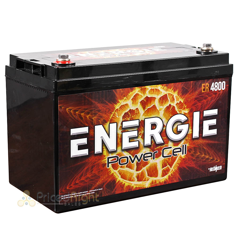 Ronde Afstudeeralbum klein Reikken Energie 12 Volt Deep Cycle Battery Power Cell 4800 Watt Max ER –  Pricedrightsales