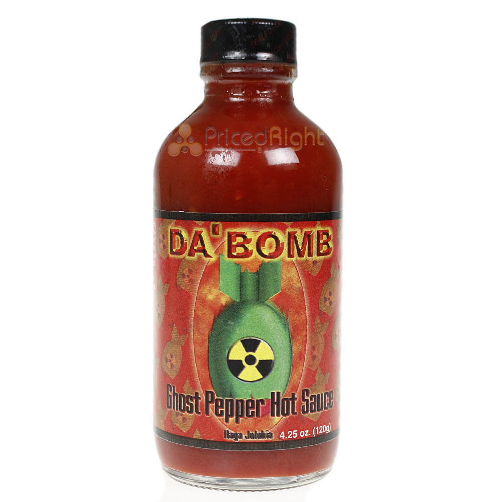 Da' Bomb Ghost Pepper Extremely Hot Sauce Spicy 22,800 Scoville Units