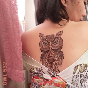 Owl Key Temporary Tattoo Stickers