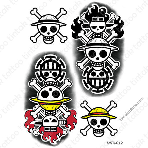 Anime Law Ace Skull Temporary Tattoos Waterproof Decals Fake Tattoo Sticker  Cartoon Sticker For Women Men  Temporary Tattoos  AliExpress