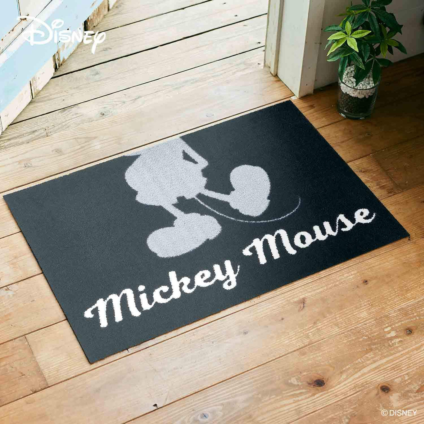 ディズニーシリーズ屋内外兼用マット Mickey/ミッキー シルエット