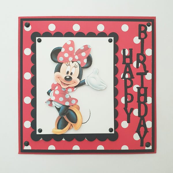 Minnie Mouse Birthday Card – Bubbles Creations and Design