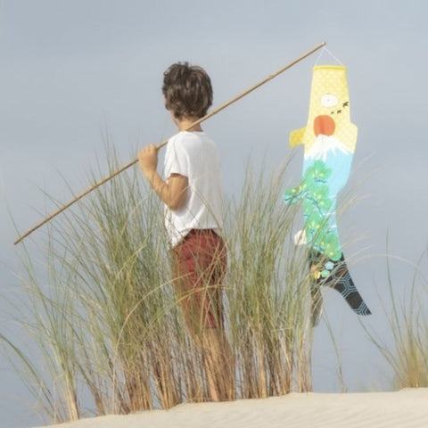 koinobori op het strand