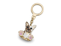 KEYRING-PUPPY BROWN~WHITE~PINK