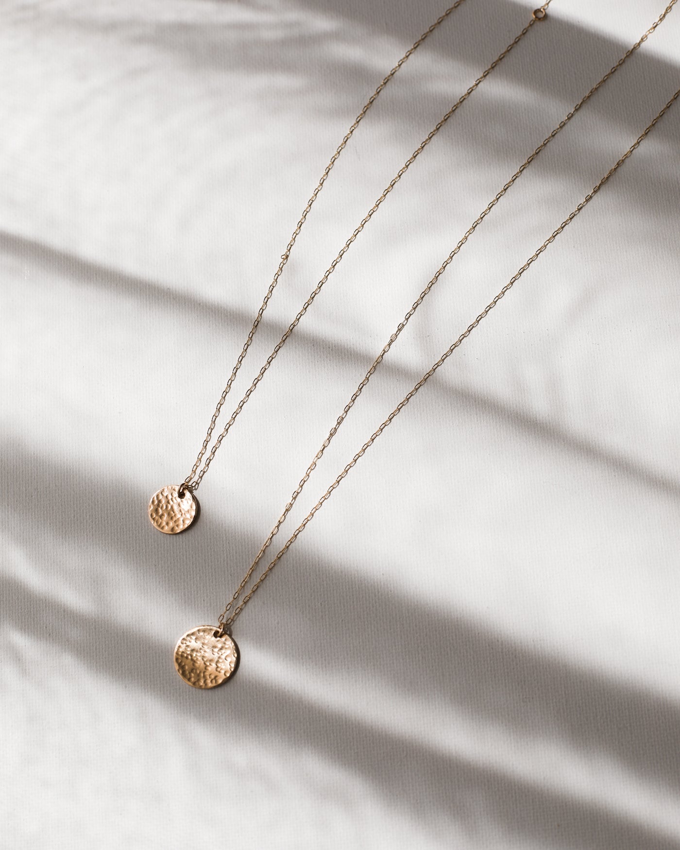 Image of THE HAMMERED COIN NECKLACE - GOLD