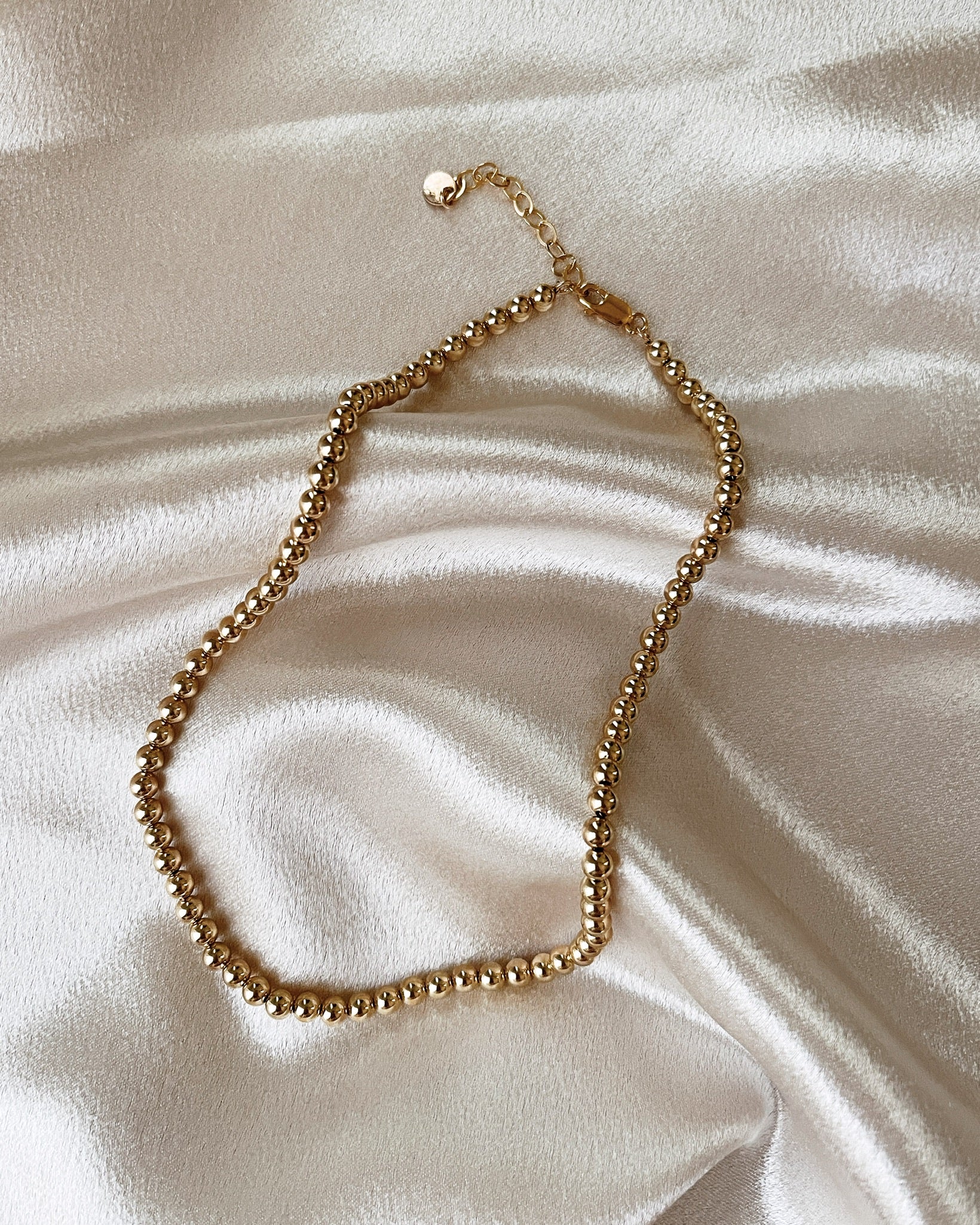 Image of 5MM BEADED NECKLACE - GOLD