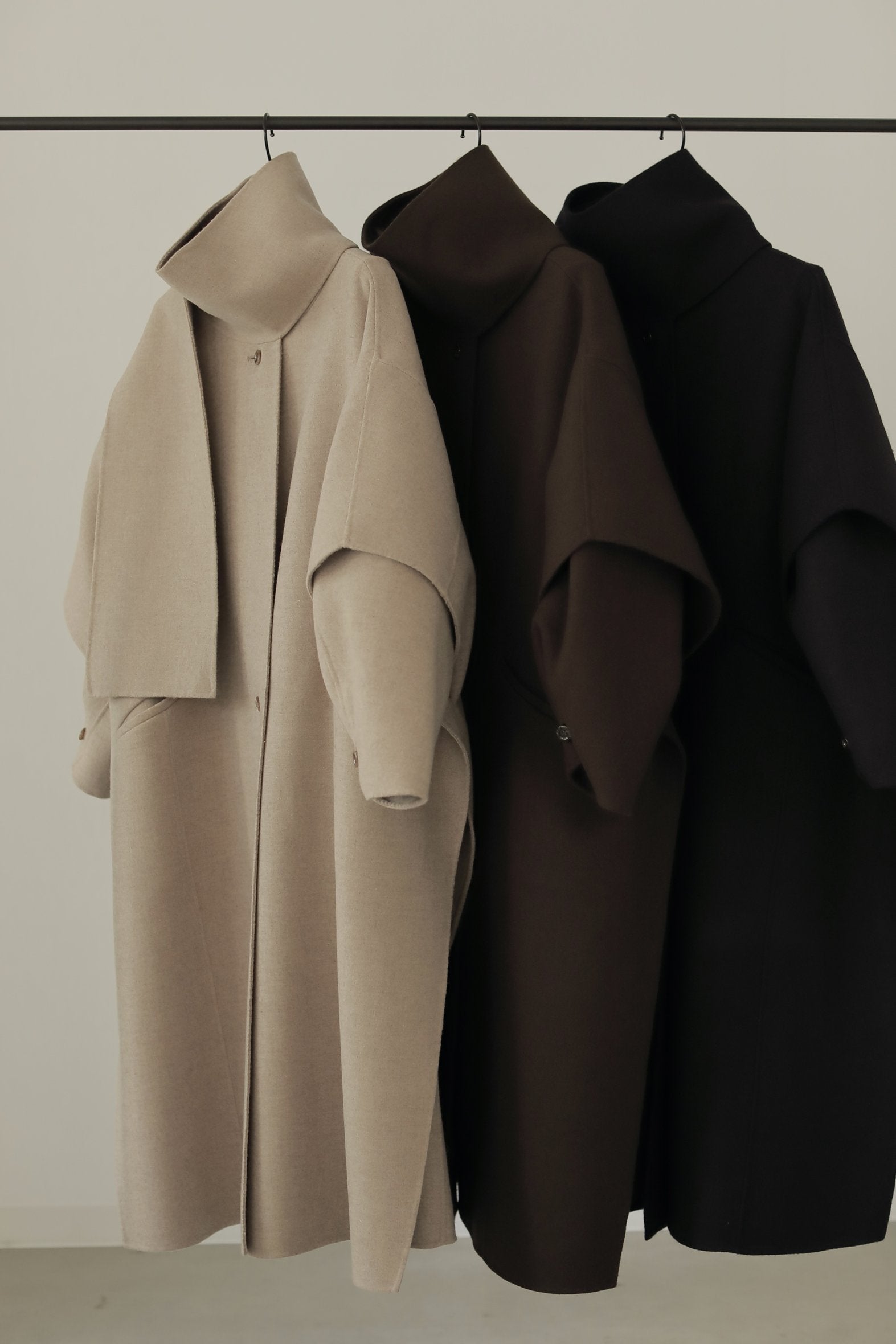 louren doubleface muffler wool coatジャケット/アウター - ロングコート