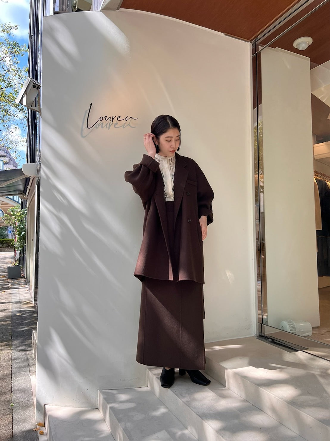 doubleface wool skirt 】STAFF SNAP – louren store