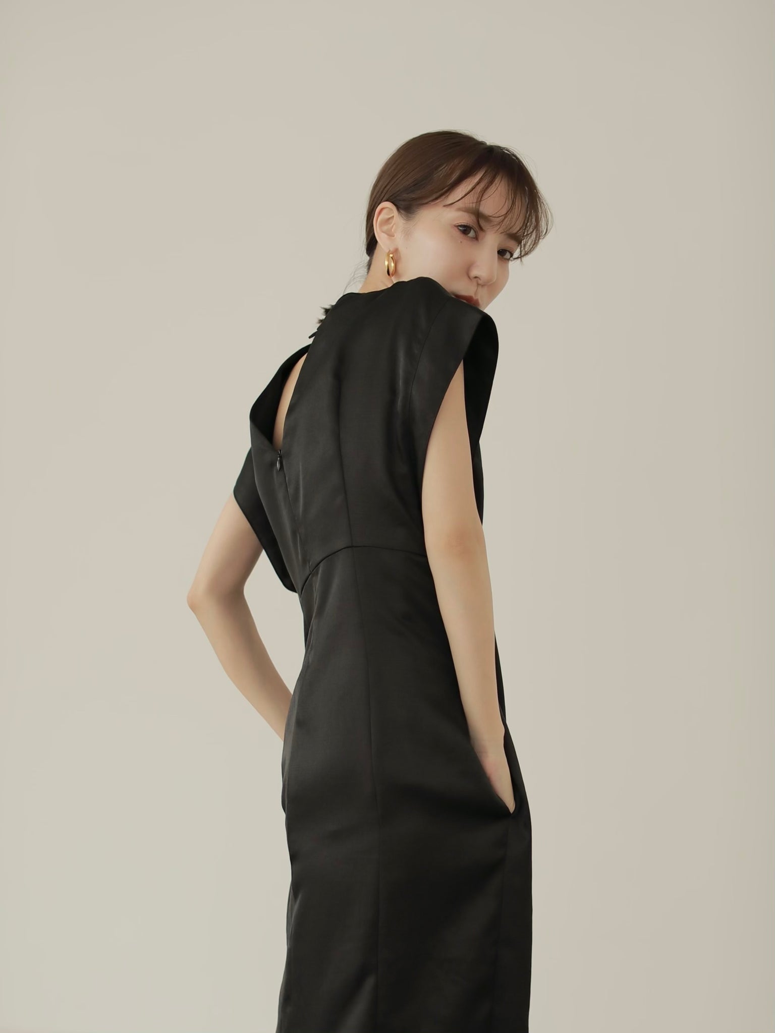 夜空 【新品未使用タグ付】louren camisole gather dress - 通販 - www