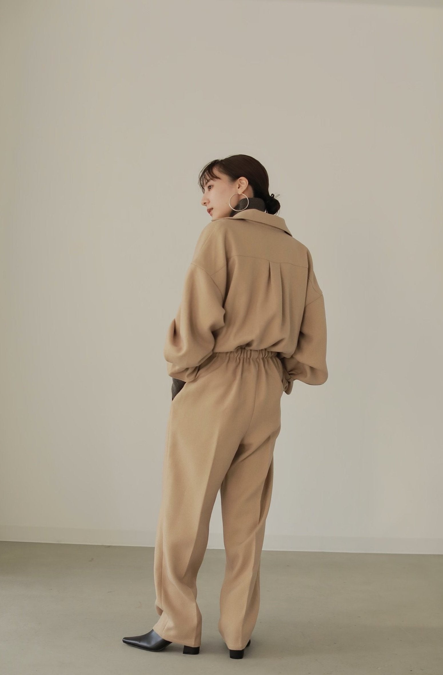 Louren warm herringbone jumpsuits - オールインワン