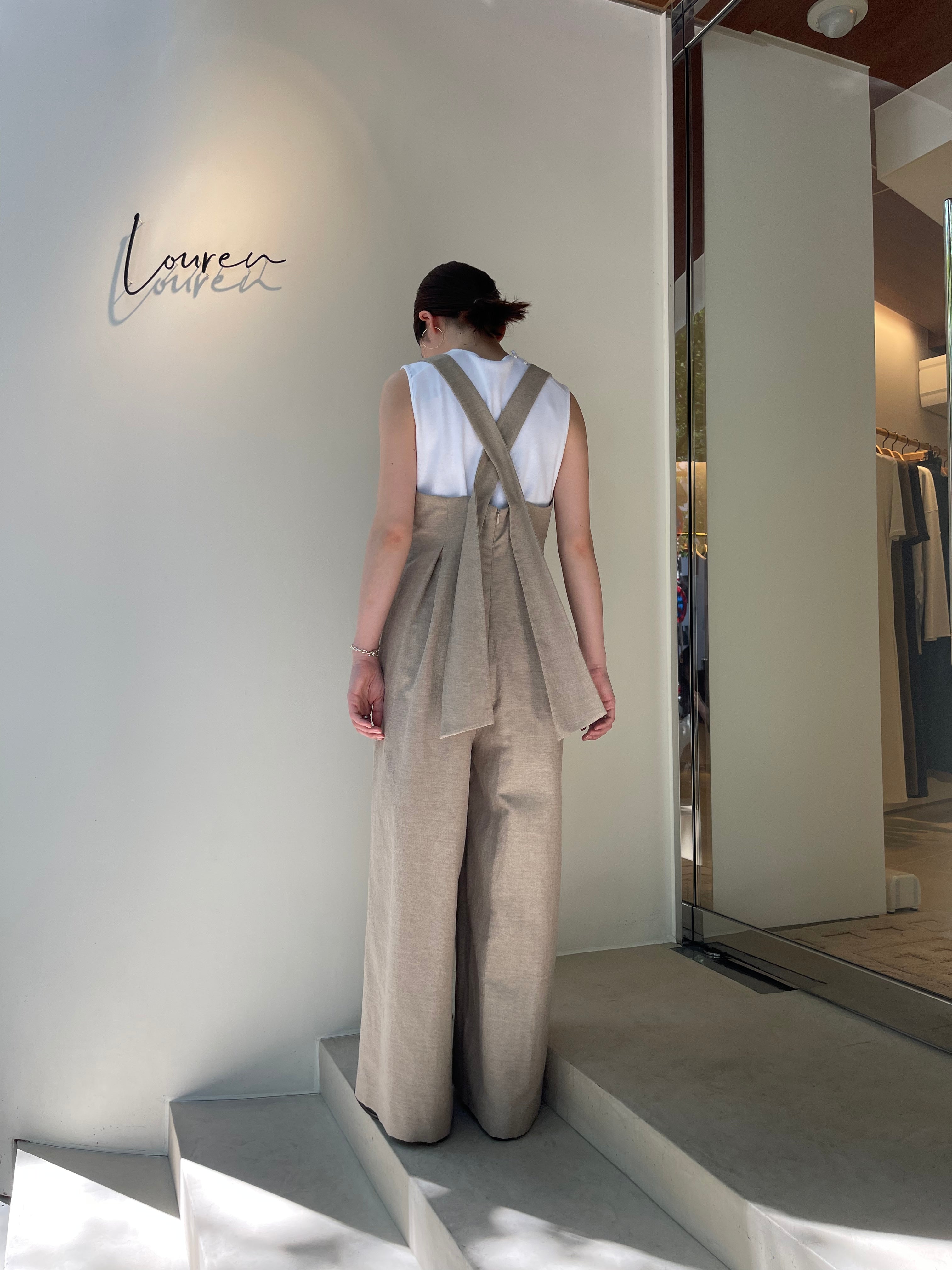 しておりま TODAYFUL - louren back cross design jumpsuit ベージュの通販 by Lisa's