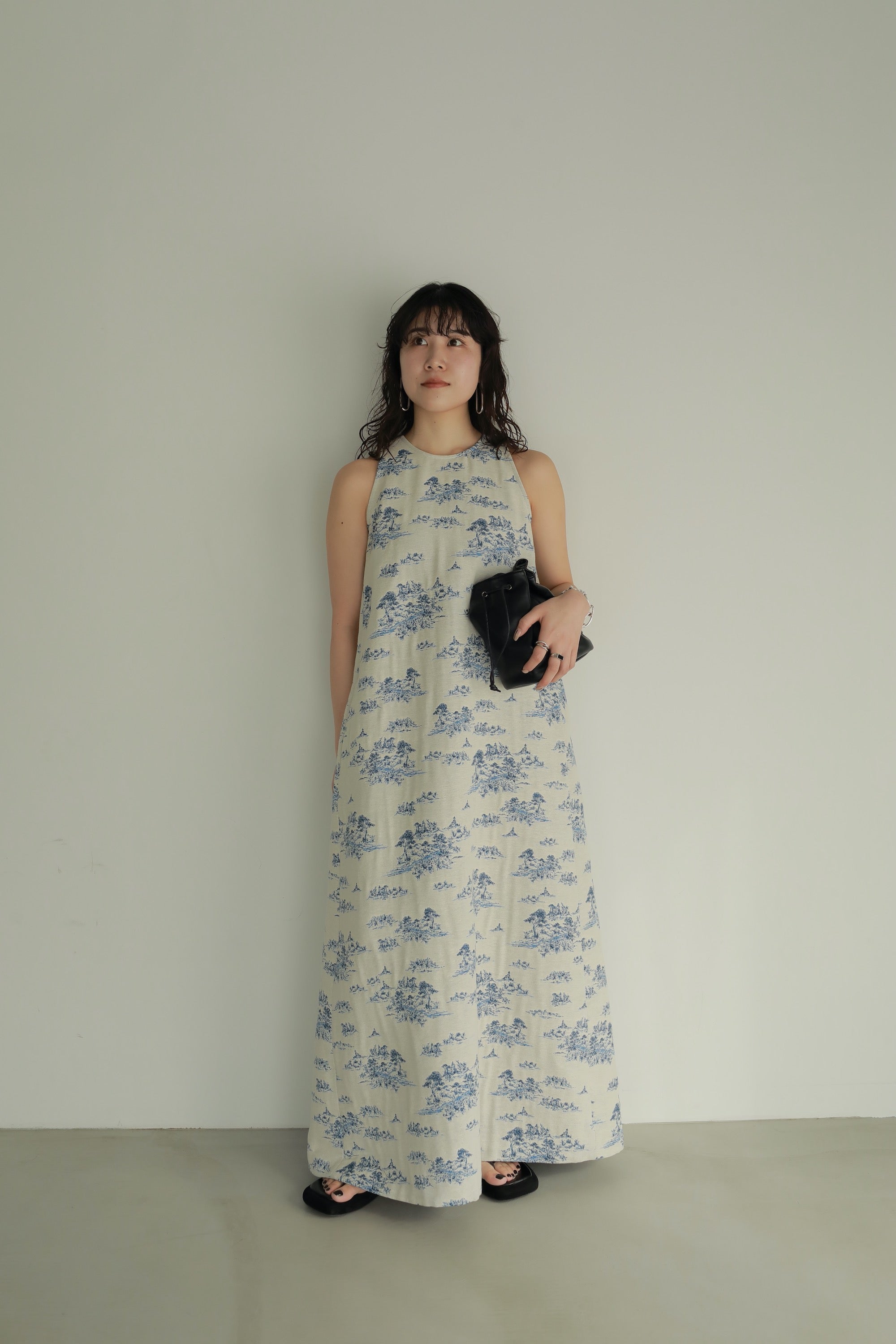 限定 クーポン10% 土日限定価格【louren】lakeside jacquard dress